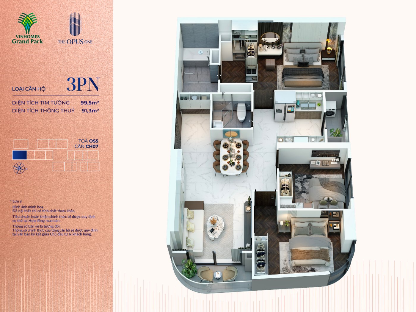 Diện tích thông thủy và diện tích tim tường